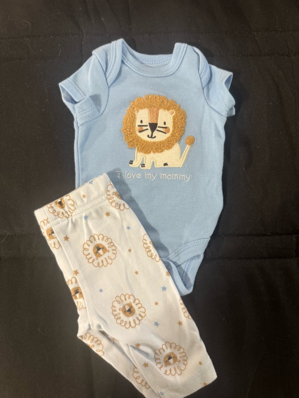 Sterling Baby Light Blue Lion Baby Matching Set by